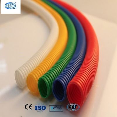 Tubo corrugado HDPE de parede única de plástico branco vermelho 100m/bobina