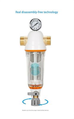 SS316L purificador de água doméstico lavável e lavável filtro de água de sedimentos 40 mícrons