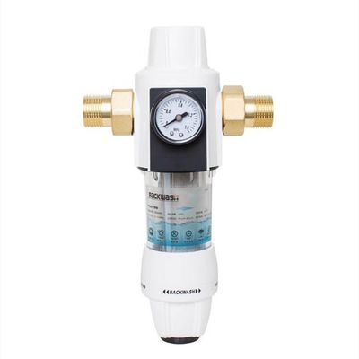 Raspador giratório integrado para casa inteira Filtro de sedimentos de retrolavagem automático Pré-filtro de água