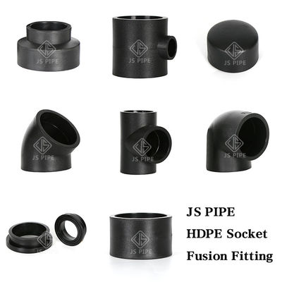 Encaixes de fusão de tubo de encanamento de soquete HDPE de preço de fábrica