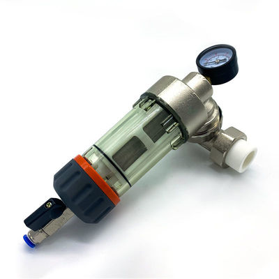 Sistema de filtro de água giratório para sedimentos pré-filtro reutilizável de 50 mícrons lavável